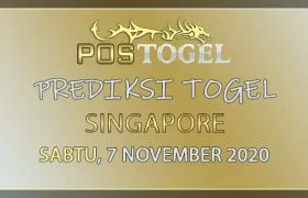 Prediksi Togel Singapore Sabtu 7 November 2020